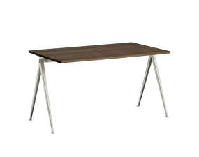 Pracovní stůl Pyramid Table 01, 140 x 75 x 74cm, beige powder coated steel / smoked solid oak