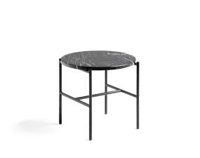 Odkládací stolek Rebar Ø 45 cm, soft black/marble