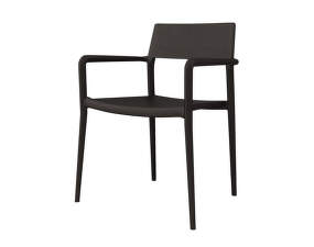 Jídelní židle Chicago s područkami, black lacquered ash