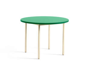 Jídelní stůl Two-Colour Ø105, ivory/green