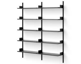 Policová sestava Library Shelf 1900, black ash/black