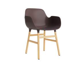 Židle Form s područkami, brown/oak