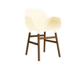 Židle Form s područkami, cream/walnut