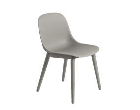 Židle Fiber Side Chair Wood Base, grey