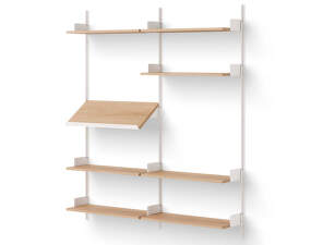 Policová sestava Living Shelf, oak/white