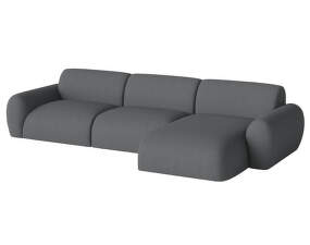 Rohová sedací souprava Núvol pravá s lenoškou, dark grey