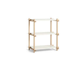Policový systém Woody Column Low, almond white