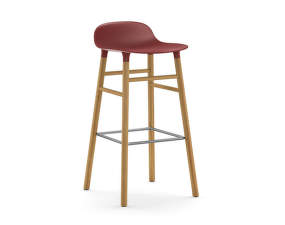 Barová židle Form 75 cm, red/oak