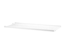 Police String Metal Shelf Low Edge 78 x 30, white