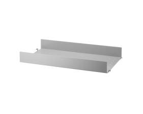 Police String Metal Shelf High Edge 58 x 30, grey