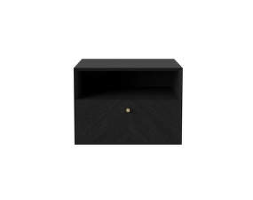 Nástěnná skříňka Luxe 1 drawer small, black stained oak