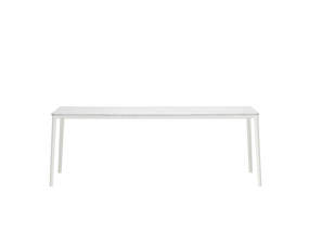 Jídelní stůl Plate 90x200, marble carrara table top/white base