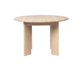 Jídelní stůl Bevel Round Ø117, white oiled oak