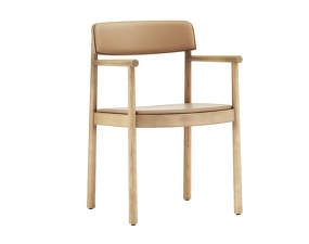Čalouněná židle Timb s područkami, tan / ultra leather - Camel