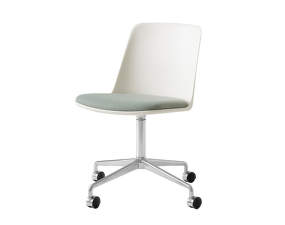 Kancelářská židle Rely HW22, polished aluminium/white/Relate 921