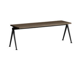 Lavice Pyramid Bench 11 140 cm, black powder coated steel / smoked solid oak