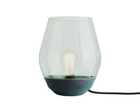 Stolní lampa Bowl Table Lamp, verdigrised copper / light green glass