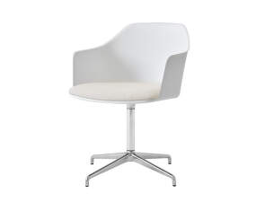 Židle Rely HW39 s područkami, chrome/white/Karakorum 001