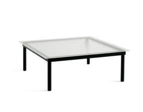 Konferenční stolek Kofi 100x100, black/reeded glass