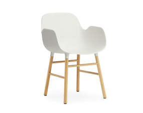 Židle Form s područkami, white/oak
