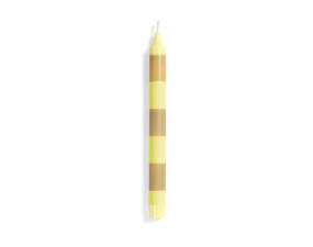 Svíčka Stripe, beige/yellow