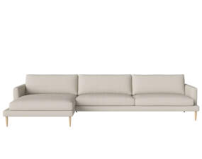 Pohovka Veneda 4,5-místná w. chaise longue left, white pigmented oiled oak/Ascot beige