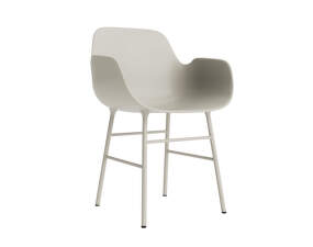 Židle Form s područkami, light grey/steel