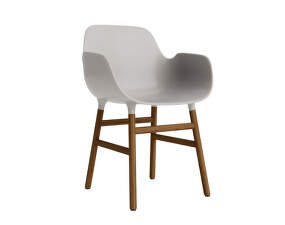 Židle Form s područkami, warm grey/walnut