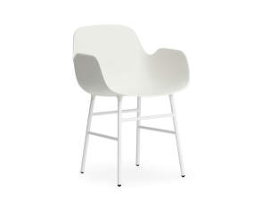 Židle Form s područkami, white/steel