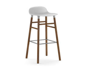 Barová židle Form 75 cm, white/walnut