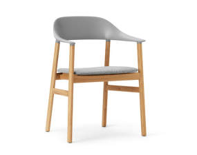 Židle Herit Armchair Oak čalouněná, grey