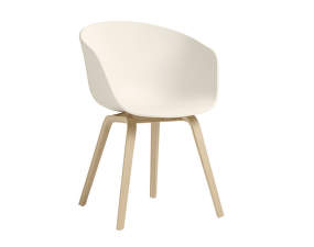 Židle AAC 22 Lacquered Oak Veneer, cream white