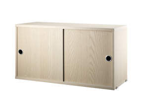 Komoda String Cabinet With Sliding Doors 78 x 30, ash