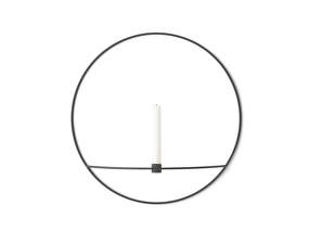 Nástěnný svícen POV Circle Candleholder L, black