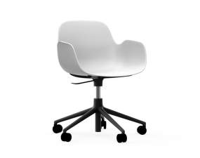 Židle Form Armchair Swivel 5W Gaslift Black Alu, white