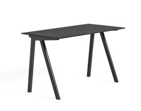 Stůl Copenhague CPH 90, black water-based lacquered oak/black linoleum