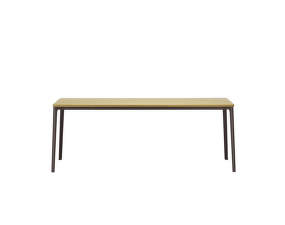 Jídelní stůl Plate 90x180, natural oak table top/chocolate base