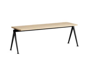 Lavice Pyramid Bench 11 140 cm, black powder coated steel / matt lacquered solid oak