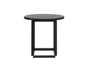 Odkládací stolek Florence Side Table Ø50, black Marquina marble / black