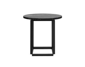 Odkládací stolek Florence Side Table Ø50, black Marquina marble / black