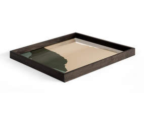 Tác Glass Tray Square L, Cream Wabi Sabi