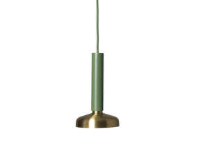 Závěsná lampa Blend, green/brass