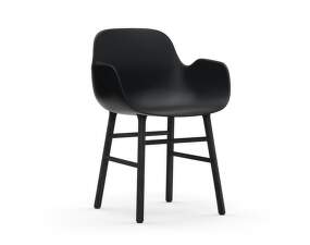 Židle Form s područkami, black/black