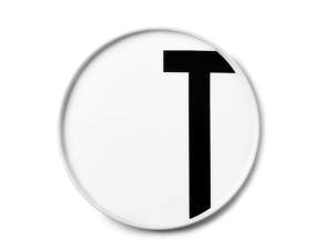 Talíř s písmenem T, white