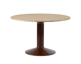Stůl Midst Ø120, oak/dark red