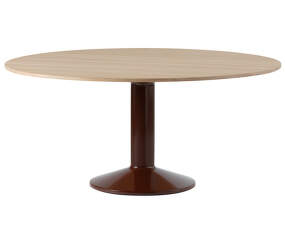 Stůl Midst Ø160, oak/dark red