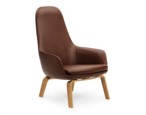 Křeslo Era Lounge, Oak Ultra Leather, vysoké