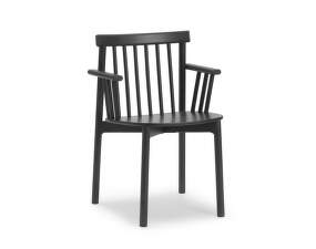 Židle s područkami Pind, black stained ash