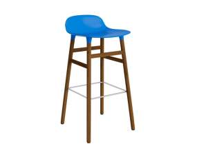 Barová židle Form 75 cm, bright blue/walnut