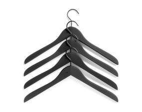 Ramínka Soft Coat Hanger Slim Black, set 4ks